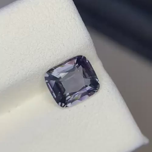 Grey Natural Beautiful Spinel Gemstone For Rings, 2.65 Carats, Cushion Shape, Loose Gemstone From Tanzania