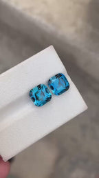 Royal London Blue Topaz – 6.75 Ct Eye-Clean Brazilian Gem | 8×8 mm Cushion Beauty