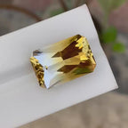 Natural Bicolour Citrine 20.92 Ct Brazil Pixel Cut Large Loose Gemstone Loupe Clean Yellow Citrine
