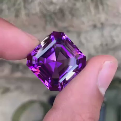 Stunning Purple Amethyst Gemstone - 42.25 Carat Round Cut, Mined in Brazil