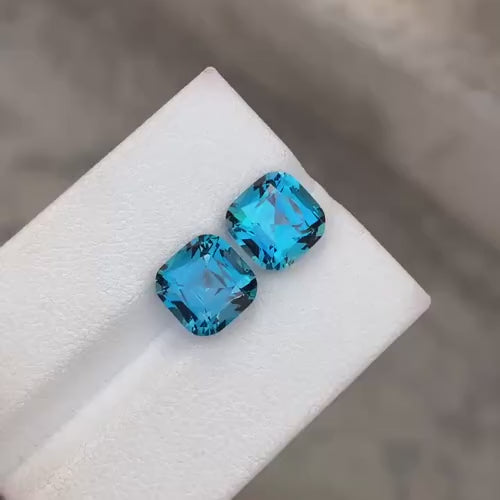 Royal London Blue Topaz – 7.00 Ct Eye-Clean Brazilian Gem | 8×8 mm Cushion Cut