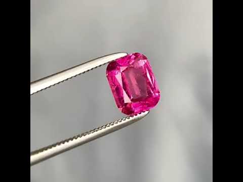 Natural Rubellite Tourmaline Rich Red Pink Color Loose Gemstone | Afghanistan Cushion Cut | Collector Gem | Jewelry Making Stone