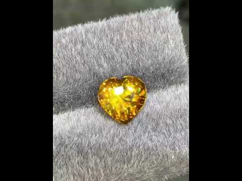 Natural Sphene 3.32 Ct Heart Cut Loose Gemstone | VS Madagascar Titanite | Untreated Rare Collector Jewelry Gem