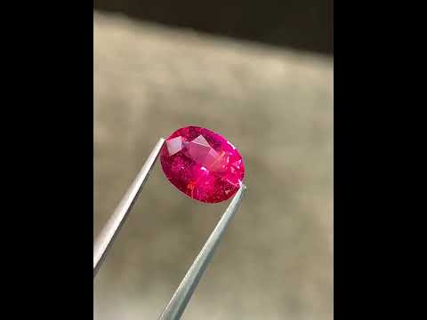 Natural Rubellite Tourmaline 1.57 Ct Oval Faceted Loose Gemstone | Afghanistan Pink Red Tourmaline | Untreated Collector Gem