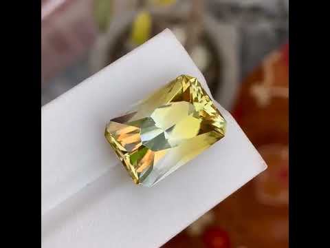 Natural Bi Colour Citrine 19.42 Ct Loose Gemstone | Brazil Citrine |  Loupe Clean | Untreated Quartz Crystal for Jewelry
