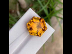 Natural Hexagonal Citrine 18.57 Ct Loose Gemstone | Loupe Clean African Citrine | Untreated Fancy Hexagon Cut Fine Jewelry Gem