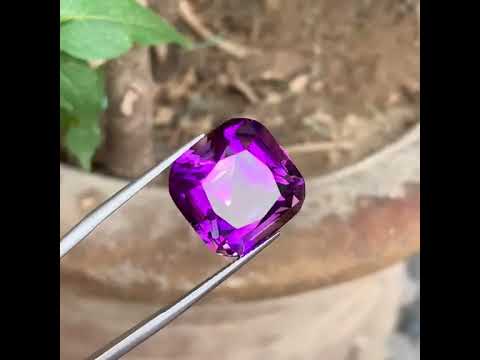 Natural Purple Amethyst 27.57 Ct Cushion Cut Loose Gemstone | Loupe Clean Brazilian Amethyst | Untreated Fine Jewelry Gem