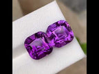Natural Purple Amethyst Pair 17.37 Ct Matching Loose Gemstones | Eye Clean Brazil Amethyst | Untreated Jewelry Making Gems