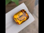 Natural Mandarin Citrine 25.39 Ct Cushion Cut Loose Gemstone | Orange African Citrine | Untreated Large Fine Jewelry Gem