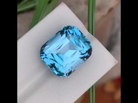 Natural Swiss Blue Topaz 26.77 Ct Loose Gemstone | Loupe Clean Brazil Topaz | Heated Fine Jewelry Statement Gem