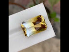 Natural Bicolour Citrine 20.92 Ct Brazil Pixel Cut Large Loose Gemstone Loupe Clean Yellow Citrine