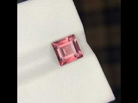 Natural Pink Tourmaline 1.38 Ct Asscher Cut Eye Clean Untreated Afghanistan