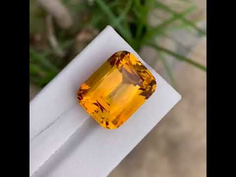 Natural Brazilian Mandarin Citrine 29.38 Ct | Premium Loupe Clean Loose Gemstone