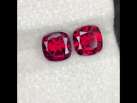 Natural Rhodolite Garnet Pair 3.60 Ct Loupe Clean Loose Gemstones | Madagascar Matching Pair | Untreated Fine Jewelry Gems