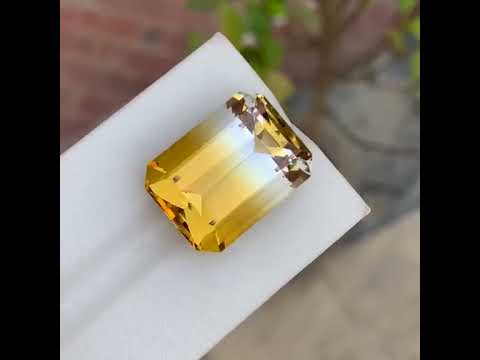Natural Bi Colour Citrine 21.85 Ct Loose Gemstone | Brazil Citrine |   Loupe Clean | Untreated Quartz Crystal for Jewelry
