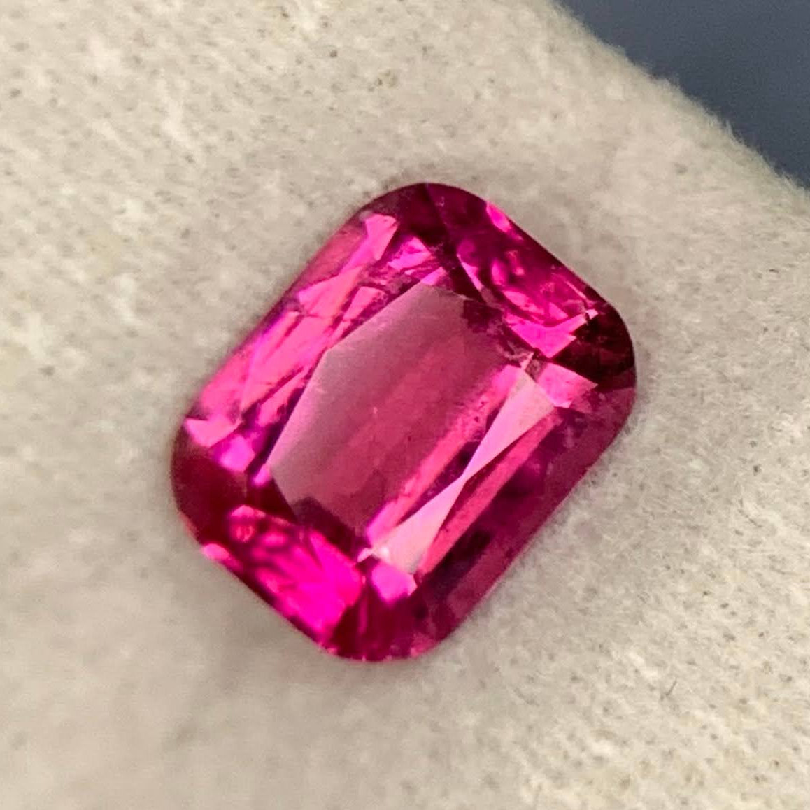 Natural Rubellite Tourmaline Rich Red Pink Color Loose Gemstone | Afghanistan Cushion Cut | Collector Gem | Jewelry Making Stone Main image