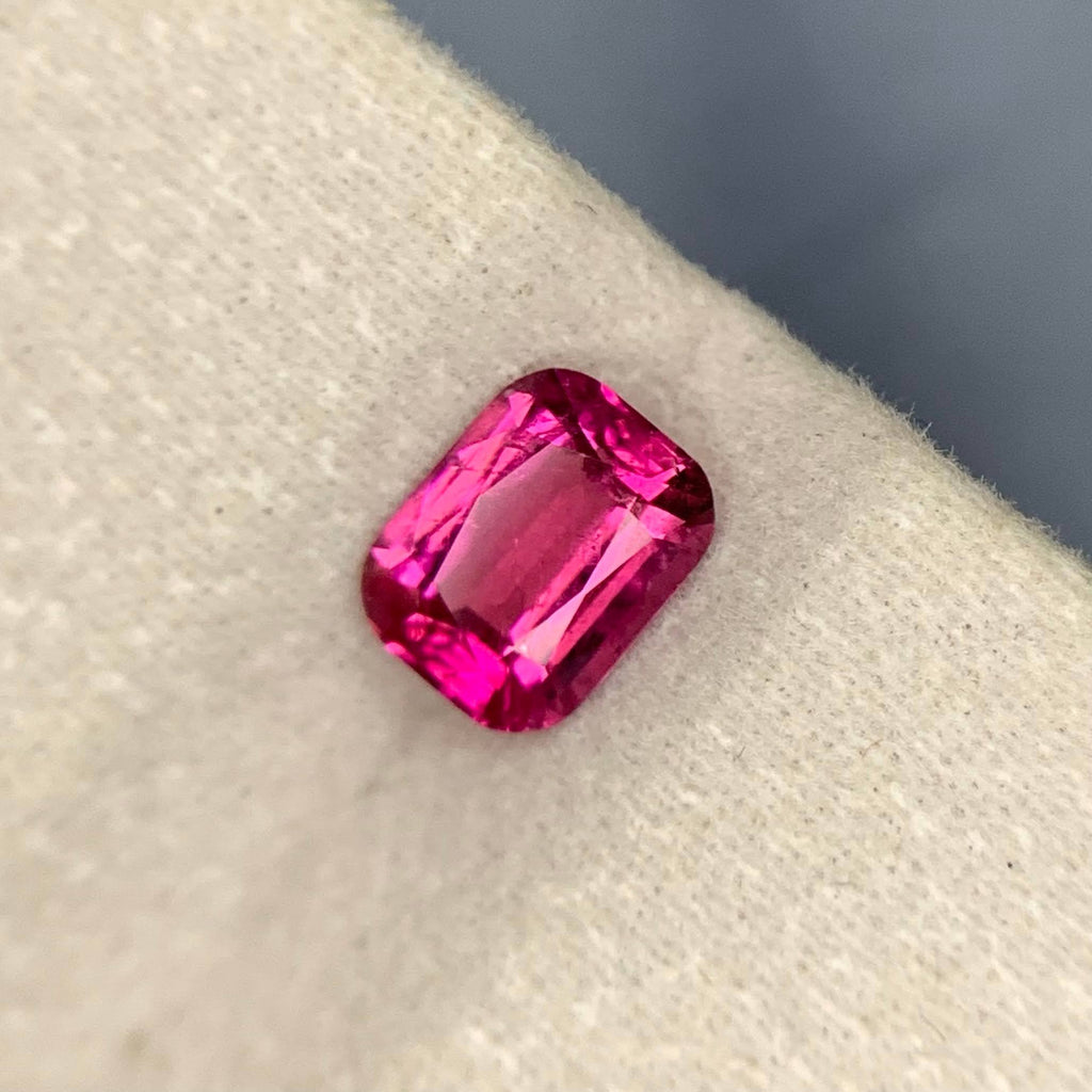 Natural Rubellite Tourmaline Rich Red Pink Color Loose Gemstone | Afghanistan Cushion Cut | Collector Gem | Jewelry Making Stone