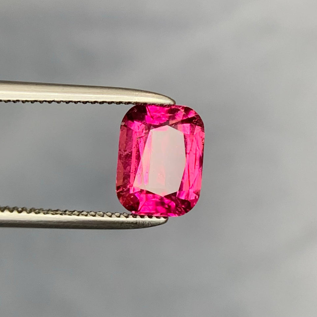 Natural Rubellite Tourmaline Rich Red Pink Color Loose Gemstone | Afghanistan Cushion Cut | Collector Gem | Jewelry Making Stone