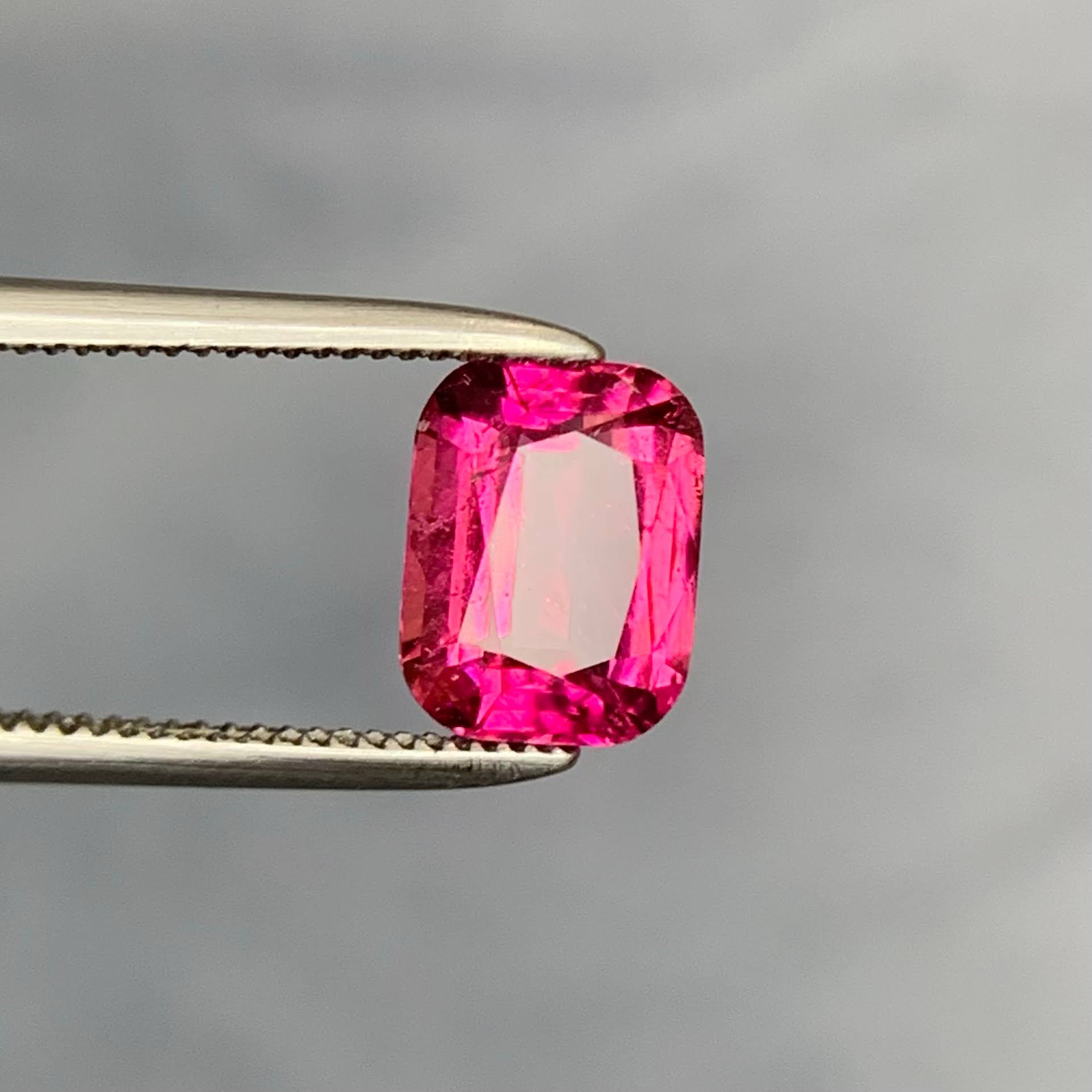 Natural Rubellite Tourmaline Rich Red Pink Color Loose Gemstone | Afghanistan Cushion Cut | Collector Gem | Jewelry Making Stone