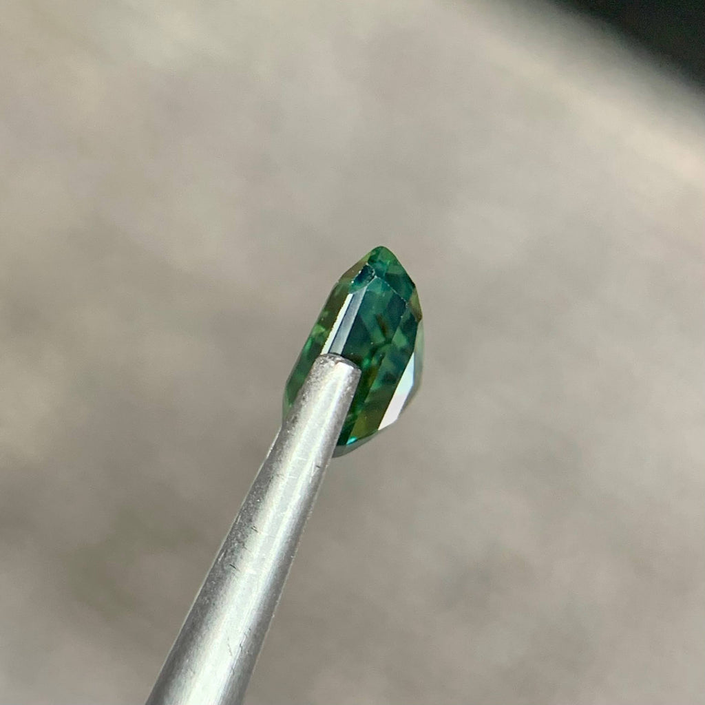 Natural Teal Sapphire 1.71 Ct Triangular Custom Precision Cut | VVS Heated Madagascar Sapphire | Loose Gemstone for Jewelry