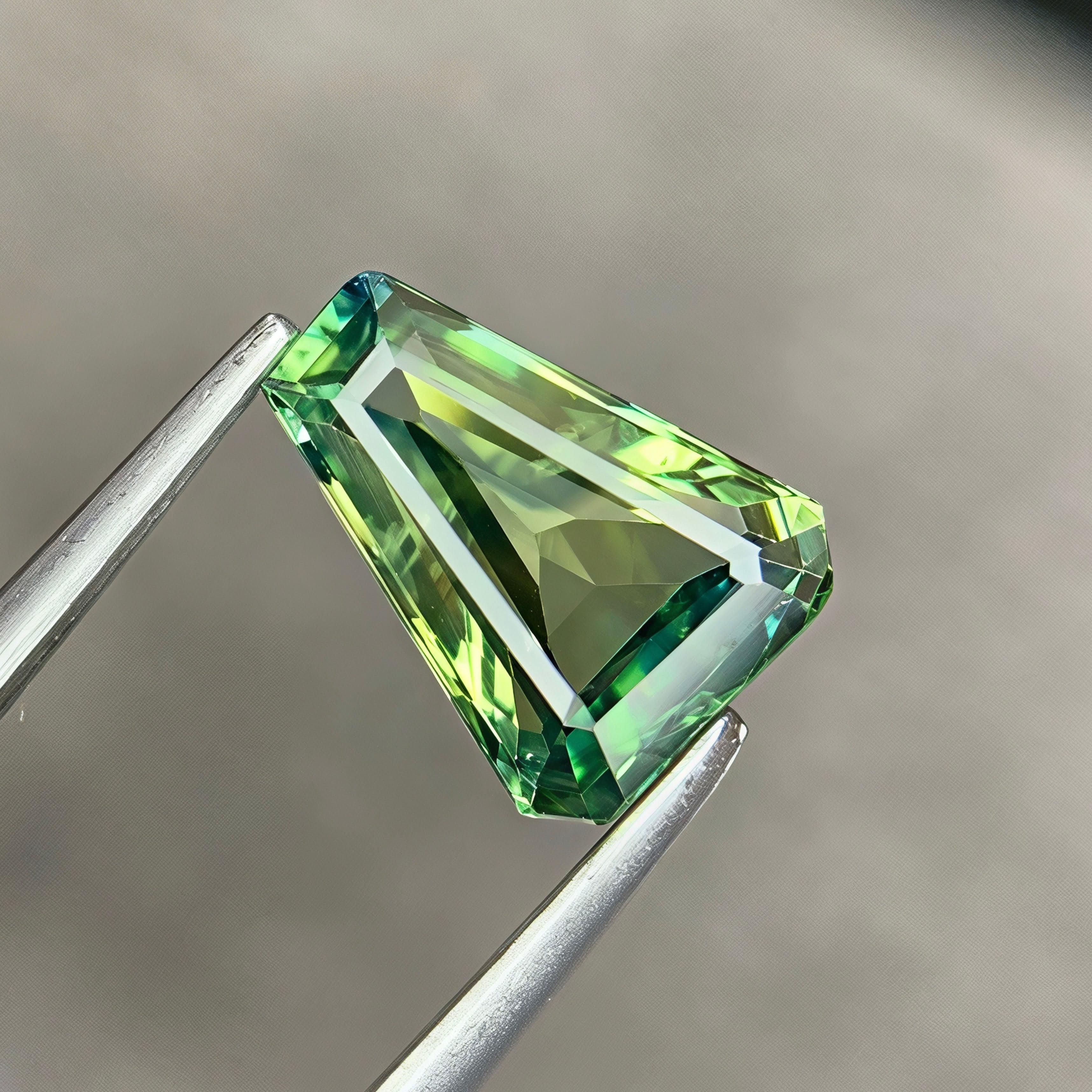 Natural Teal Sapphire 1.71 Ct Triangular Custom Precision Cut | VVS Heated Madagascar Sapphire | Loose Gemstone for Jewelry