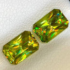 Natural 2.60 Ct Sphene Titanite Gemstone VVS Octagon Emerald Cut Untreated Africa