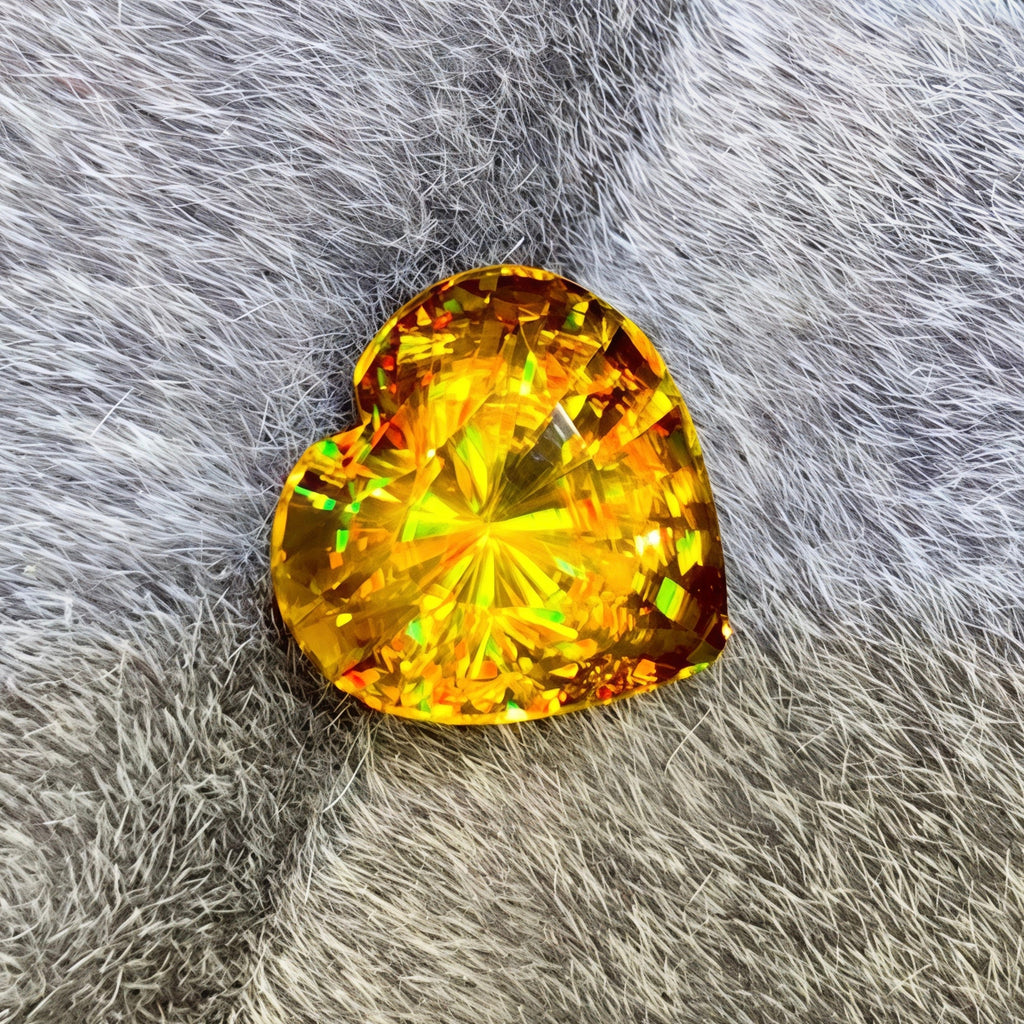 Natural Sphene 3.32 Ct Heart Cut Loose Gemstone | VS Madagascar Titanite | Untreated Rare Collector Jewelry Gem