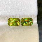 Natural 2.60 Ct Sphene Titanite Gemstone VVS Octagon Emerald Cut Untreated Africa
