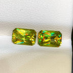Natural 2.60 Ct Sphene Titanite Gemstone VVS Octagon Emerald Cut Untreated Africa