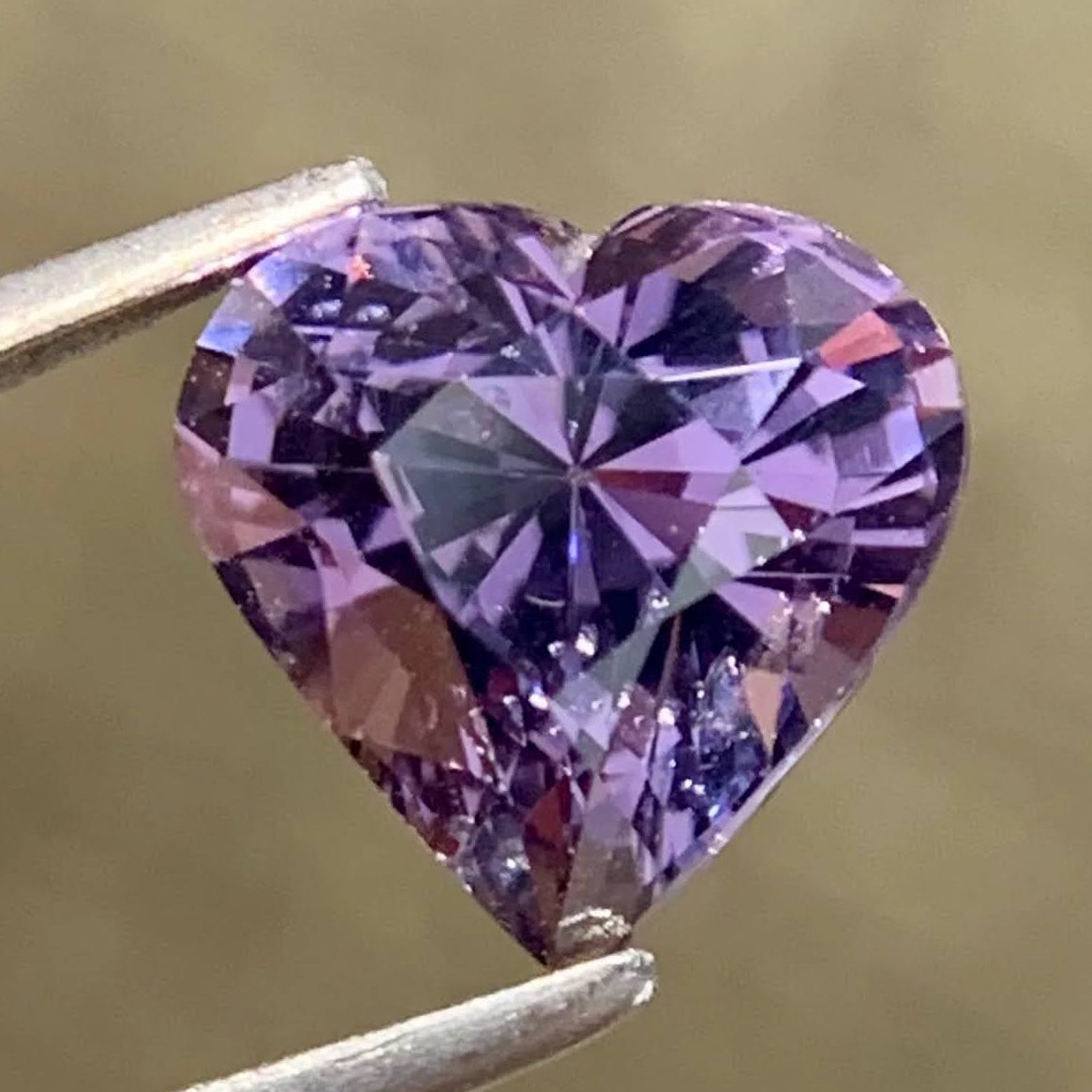 Natural Purple Spinel Heart Shape 2.52 Ct Burma Loose Gemstone | Untreated Heart Cut Spinel | Fine Jewelry Collector Gem Main image