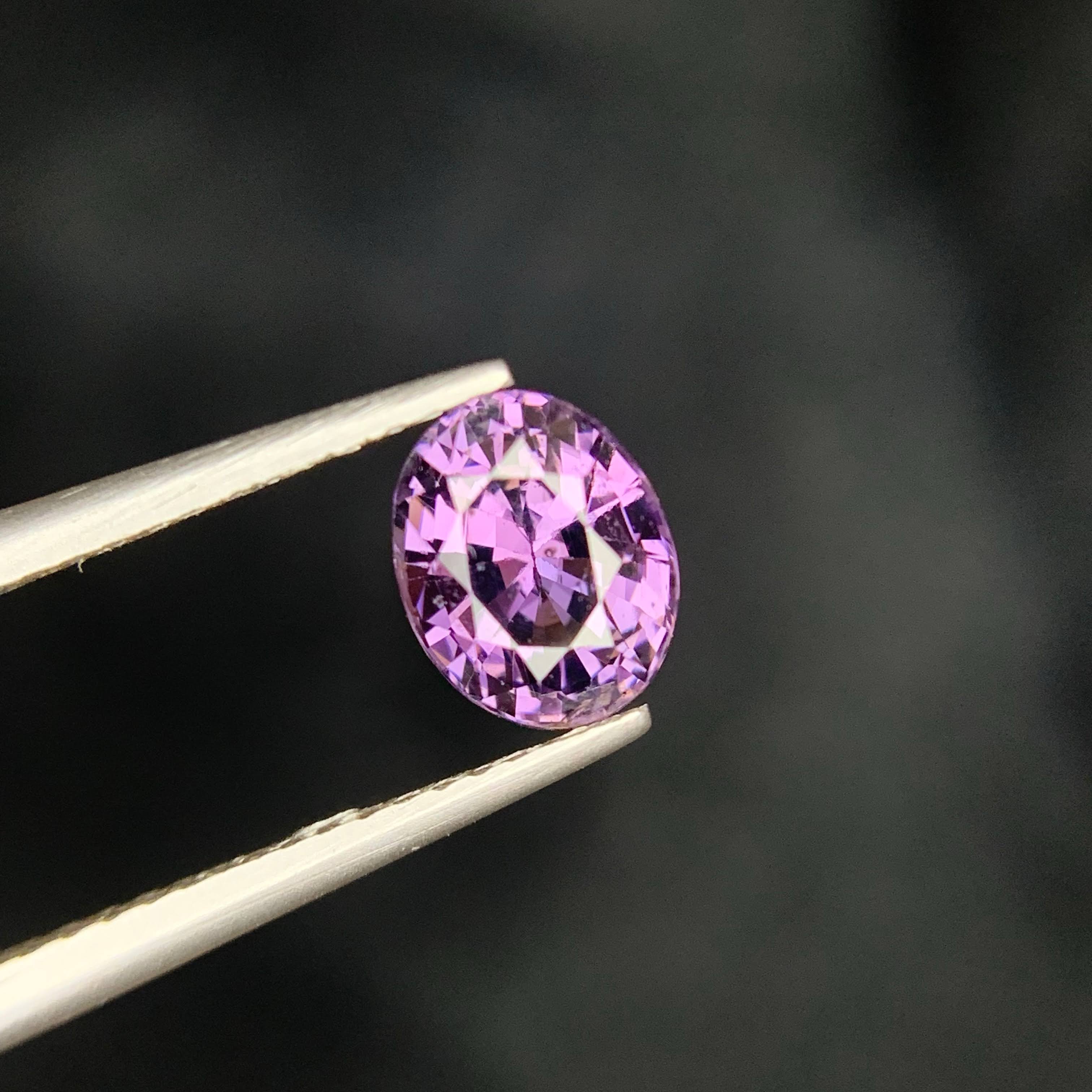 Natural Pinkish Purple Spinel 1.39 Ct Loose Gemstone | Eye Clean Sri Lanka Spinel | Untreated Fine Jewelry Gem