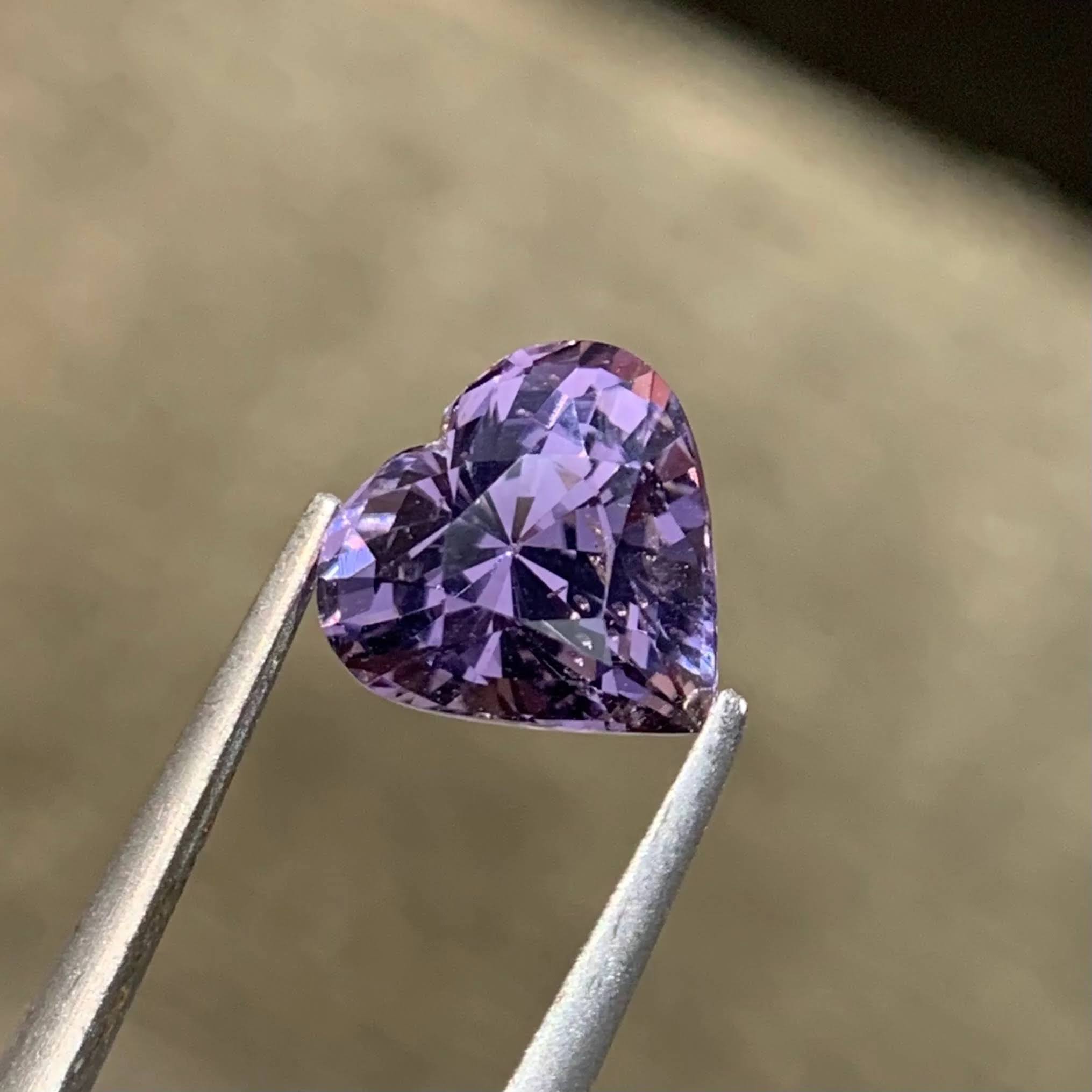 Natural Purple Spinel Heart Shape 2.52 Ct Burma Loose Gemstone | Untreated Heart Cut Spinel | Fine Jewelry Collector Gem