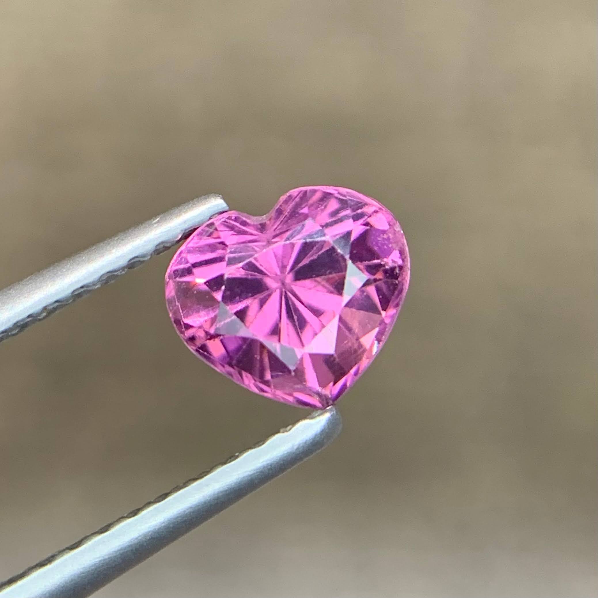 Natural Pink Spinel Heart Shape 1.30 Ct Loose Gemstone | Sri Lanka Spinel SI | Untreated Heart Cut Fine Jewelry Gem