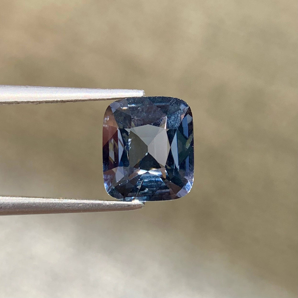 Natural Gray Spinel 2.64 Ct Cushion Cut Loose Gemstone | VS Burma Spinel | Untreated Myanmar Fine Jewelry Collector Gem
