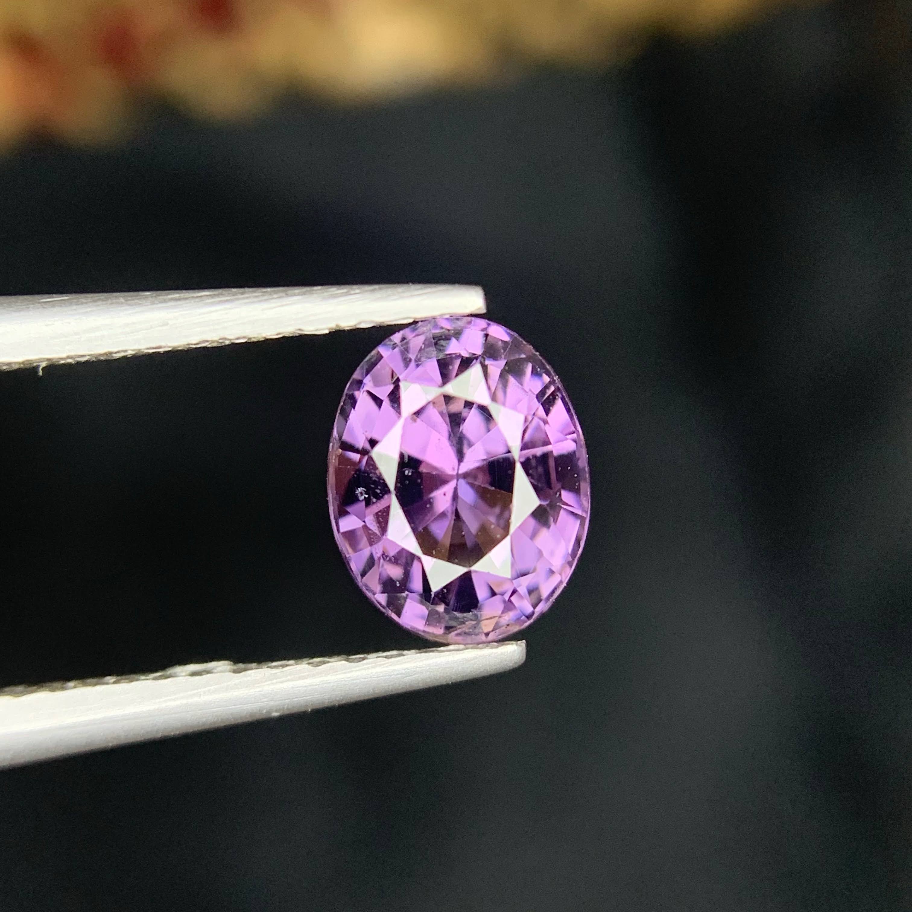 Natural Pinkish Purple Spinel 1.39 Ct Loose Gemstone | Eye Clean Sri Lanka Spinel | Untreated Fine Jewelry Gem
