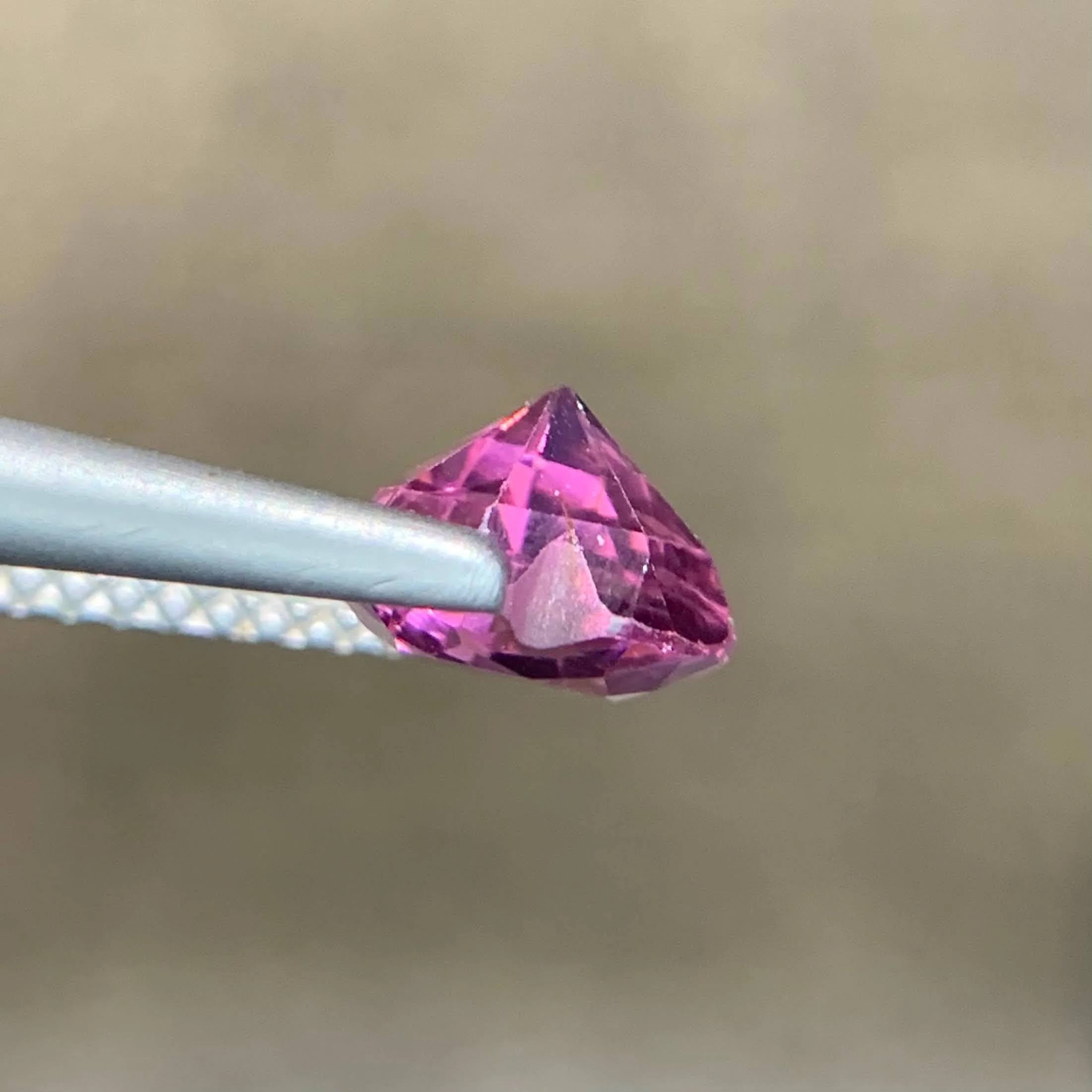 Natural Pink Spinel Heart Shape 1.30 Ct Loose Gemstone | Sri Lanka Spinel SI | Untreated Heart Cut Fine Jewelry Gem