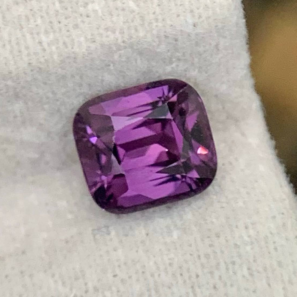 Natural Raspberry Pink Spinel 1.67 Ct Burma Cushion Cut Loupe Clean Loose Gemstone