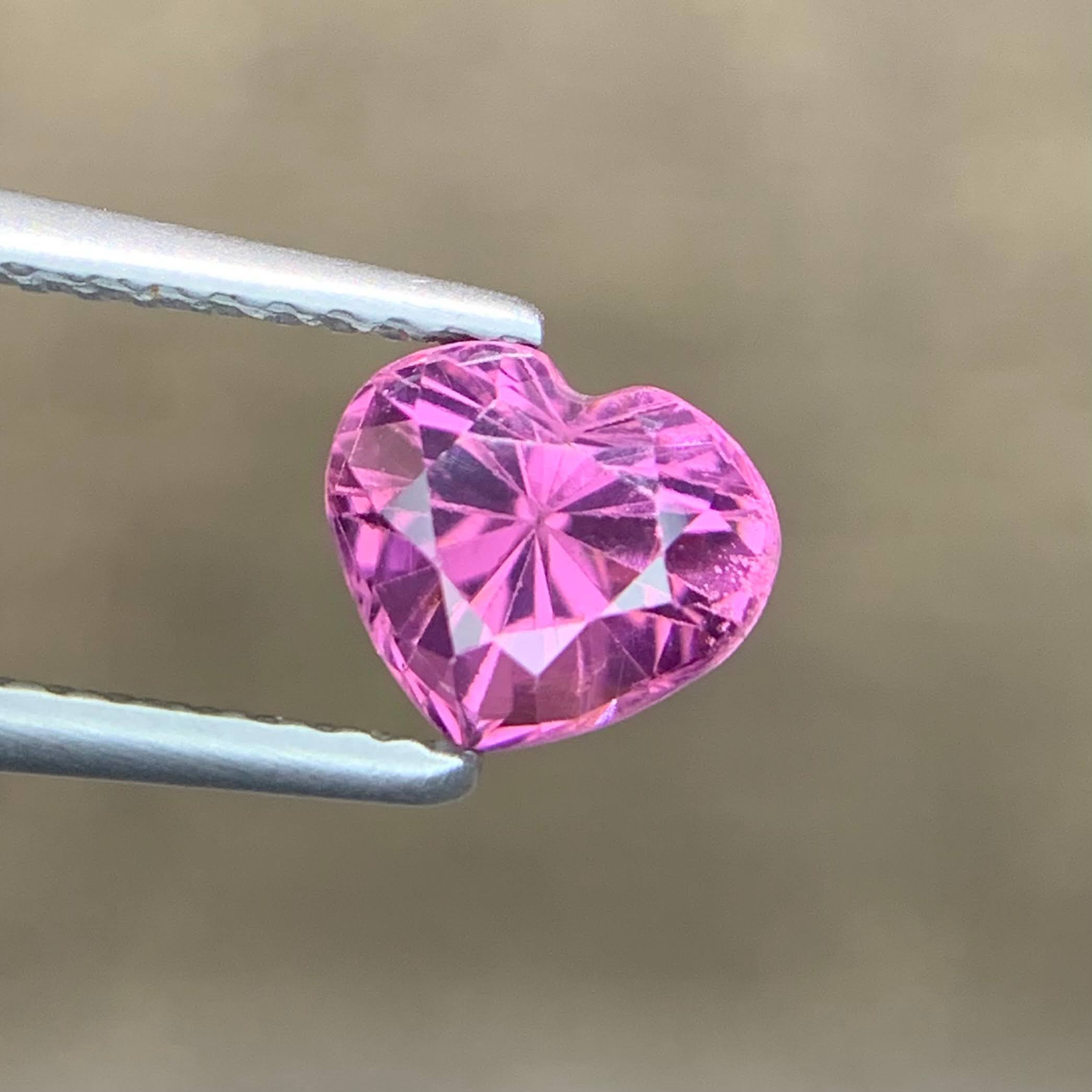 Natural Pink Spinel Heart Shape 1.30 Ct Loose Gemstone | Sri Lanka Spinel SI | Untreated Heart Cut Fine Jewelry Gem