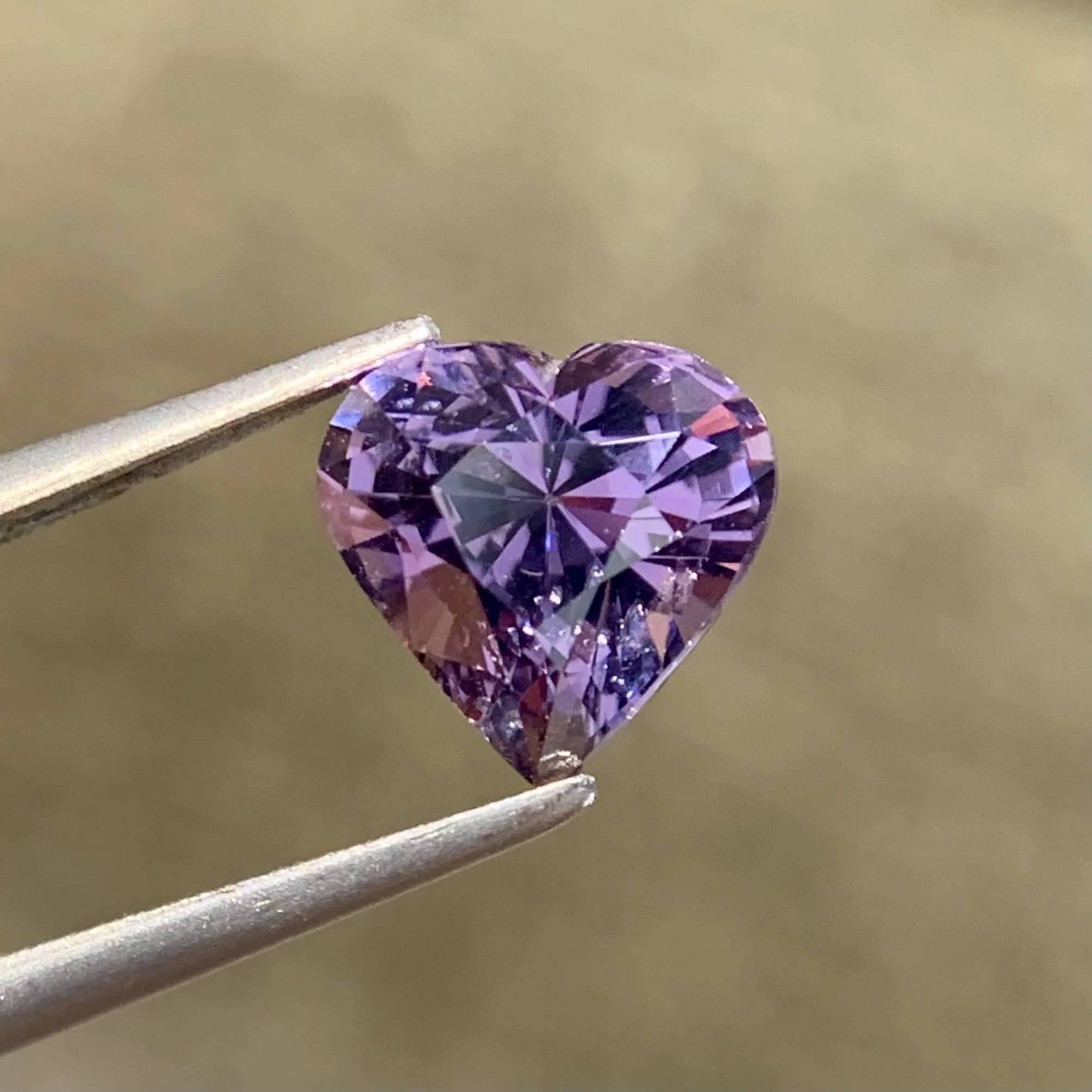 Natural Purple Spinel Heart Shape 2.52 Ct Burma Loose Gemstone | Untreated Heart Cut Spinel | Fine Jewelry Collector Gem