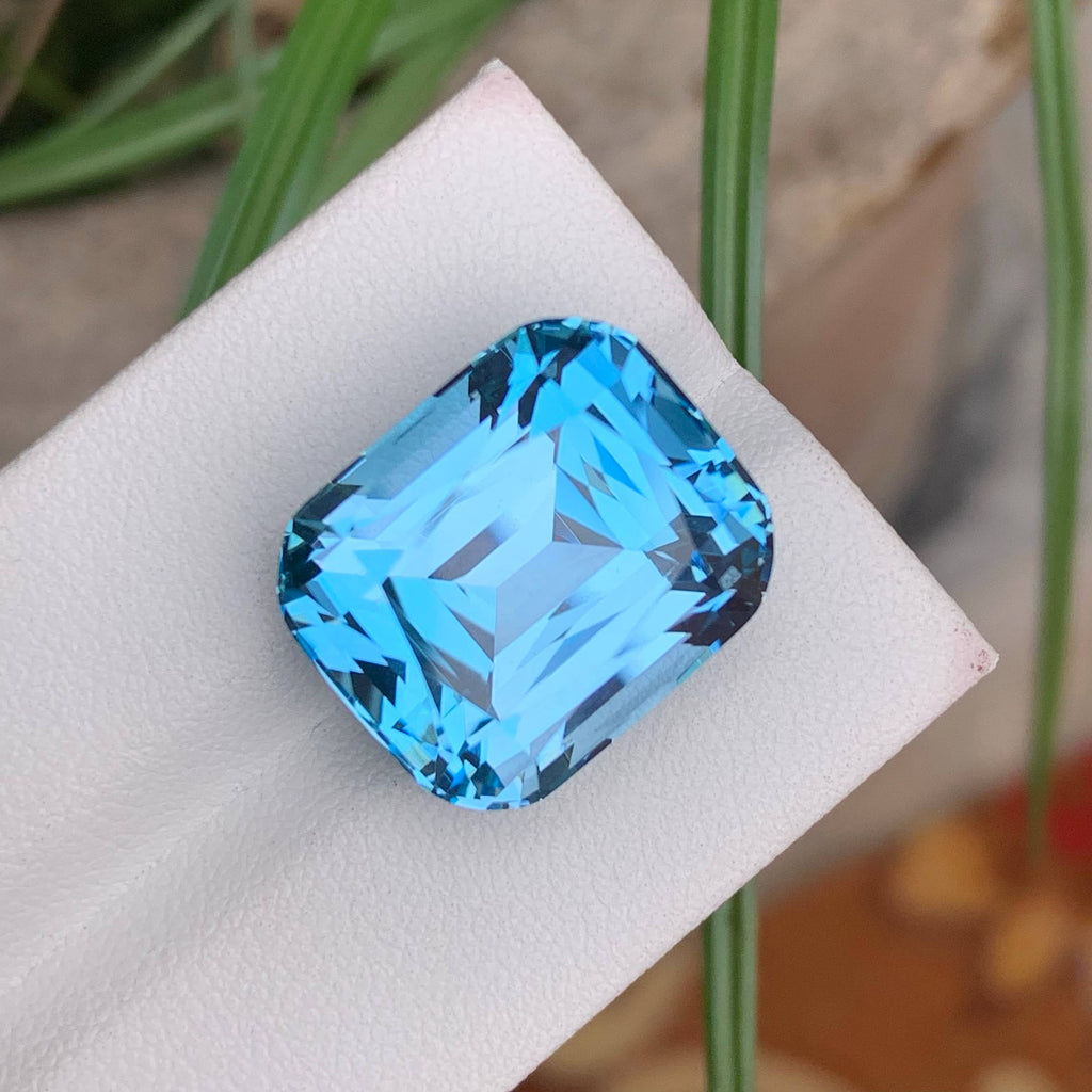 Natural Swiss Blue Topaz 26.77 Ct Loose Gemstone | Loupe Clean Brazil Topaz | Heated Fine Jewelry Statement Gem
