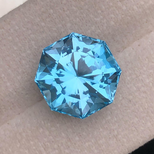 Hexagonal Cut London Blue Topaz 13.01 carats