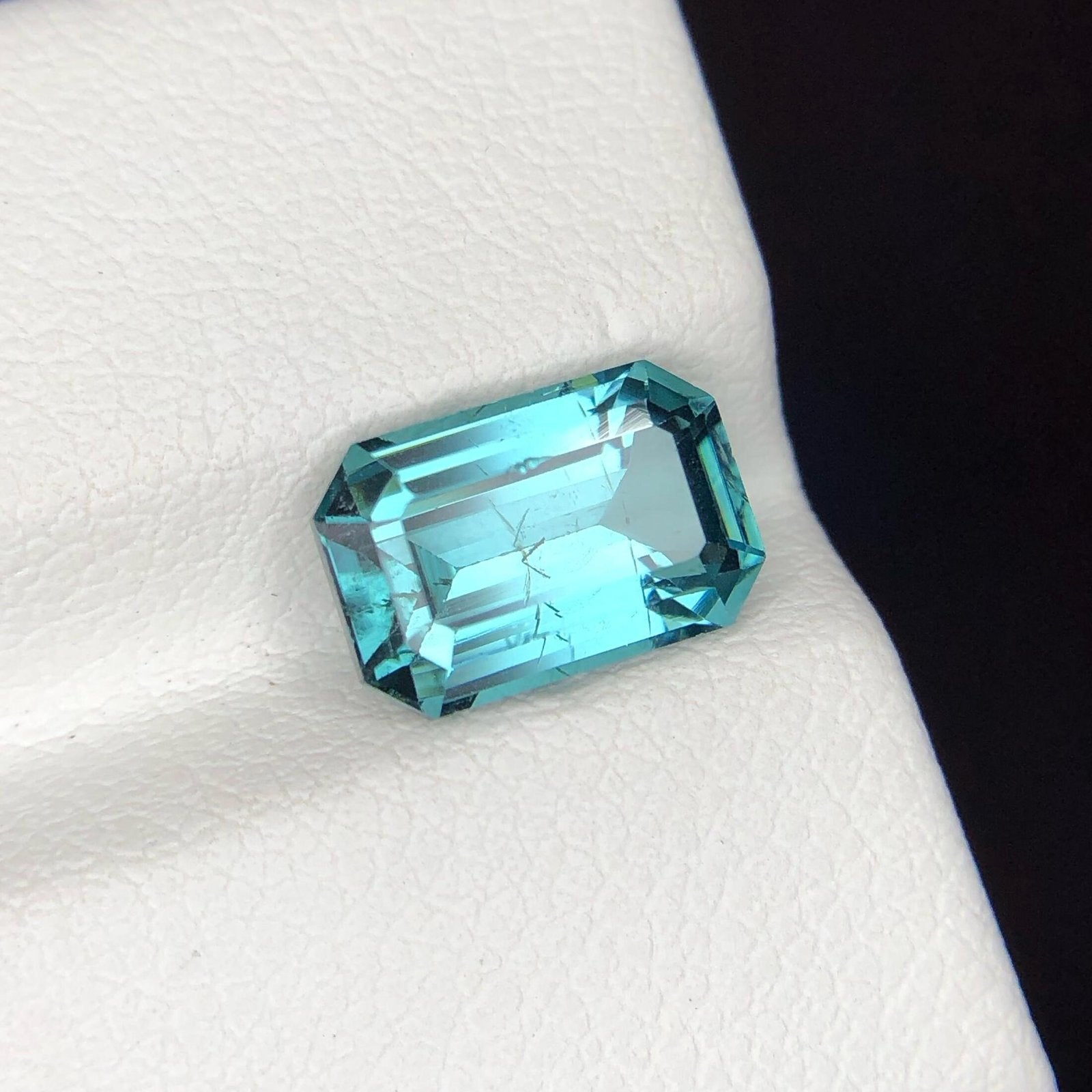 Natural Lagoon Tourmaline, Emerald Cut Main image