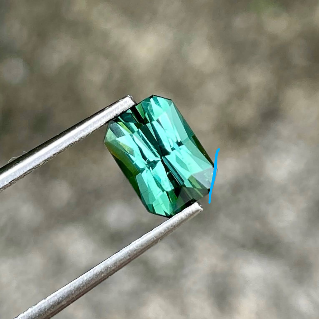 Natural Lagoon Tourmaline 1.85 Ct VVS Octagon Custom Precision Cut Loose Gemstone | Untreated African Tourmaline Fine Jewelry