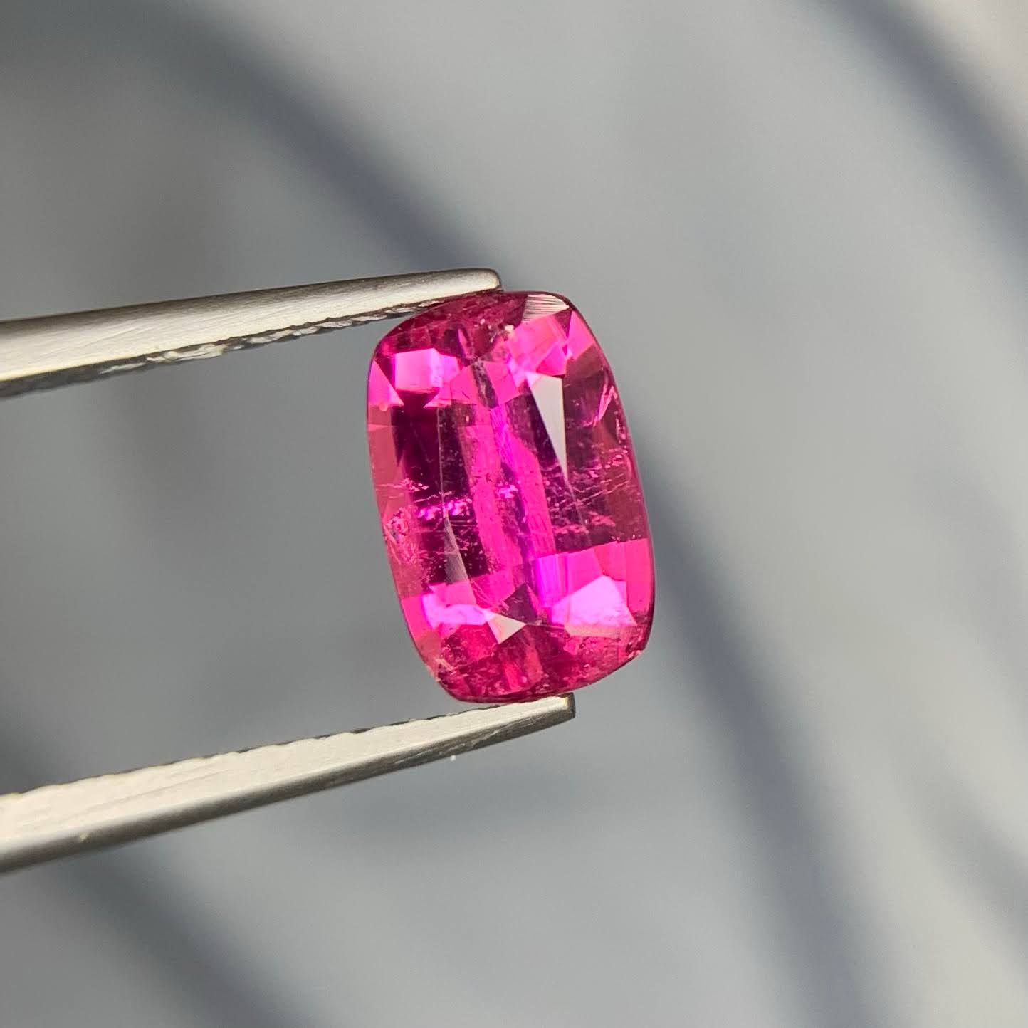 Natural Rubellite Tourmaline 1.55 Ct Cushion Cut Loose Gemstone | Afghanistan Rubellite | Untreated Pink Red Tourmaline Gem