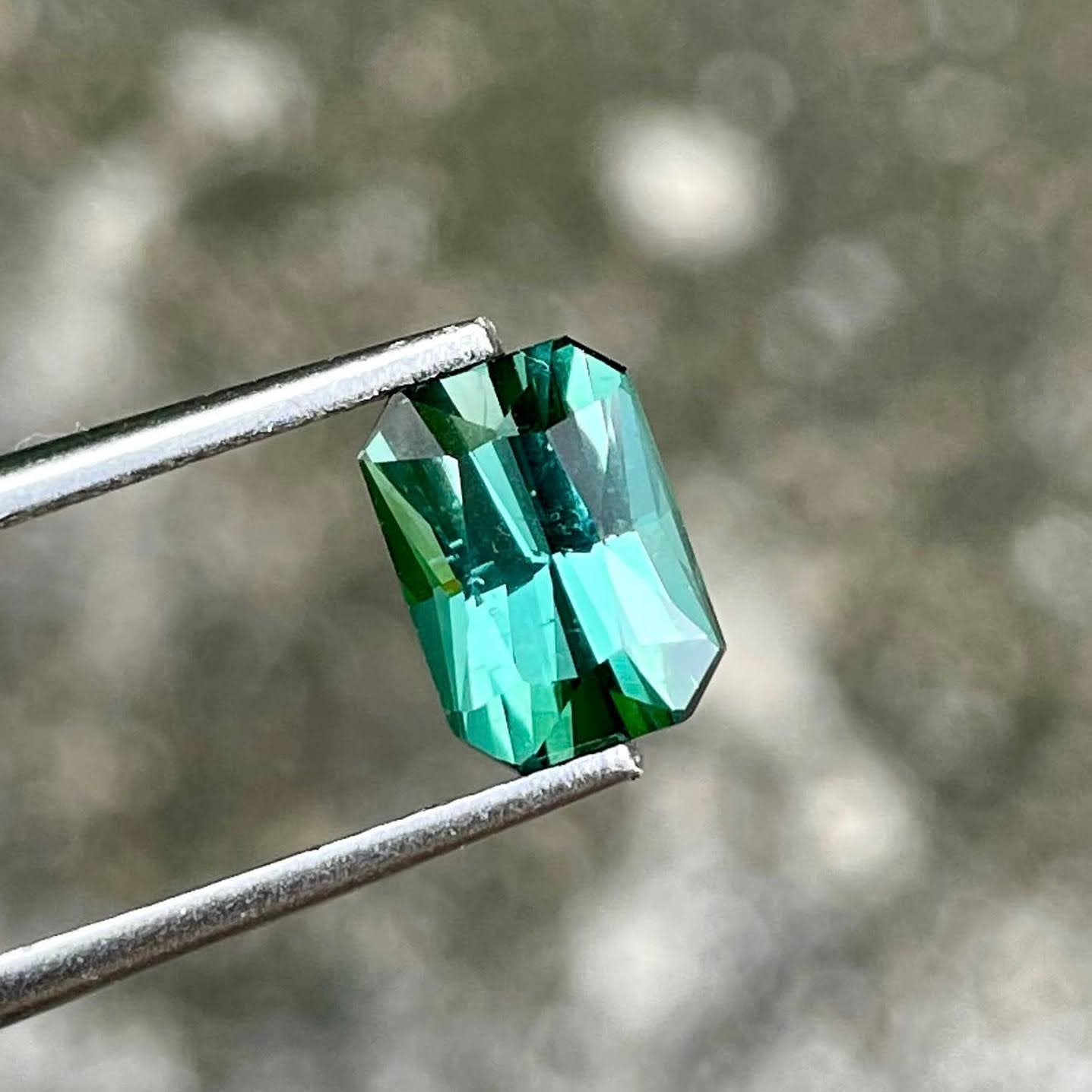 Natural Lagoon Tourmaline 1.85 Ct VVS Octagon Custom Precision Cut Loose Gemstone | Untreated African Tourmaline Fine Jewelry