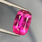 Natural Rubellite Tourmaline 1.55 Ct Cushion Cut Loose Gemstone | Afghanistan Rubellite | Untreated Pink Red Tourmaline Gem
