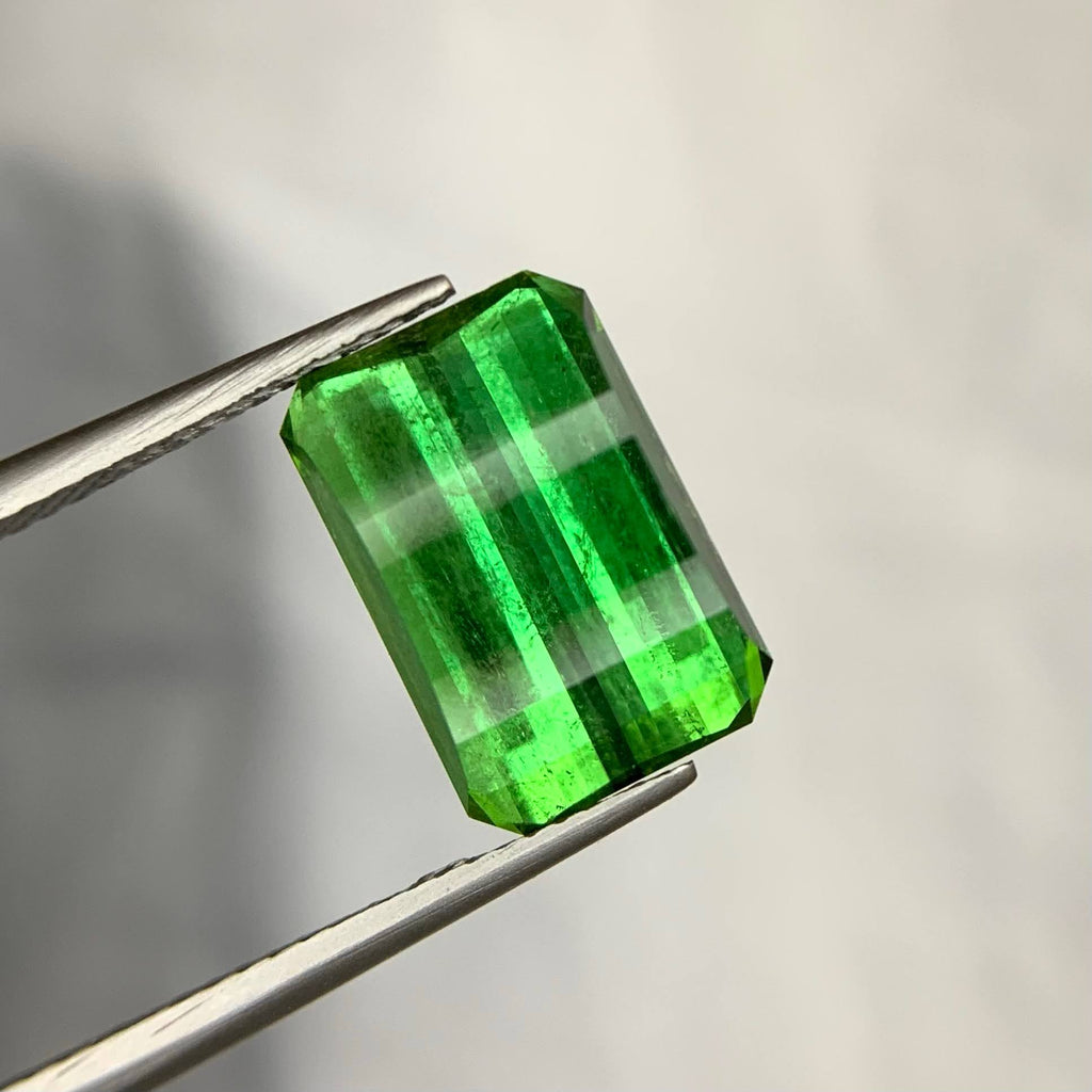 Natural Green Tourmaline 8.55 Ct Pixel Cut Loose Gemstone | VVS Afghanistan Tourmaline | Untreated Fine Jewelry Gem