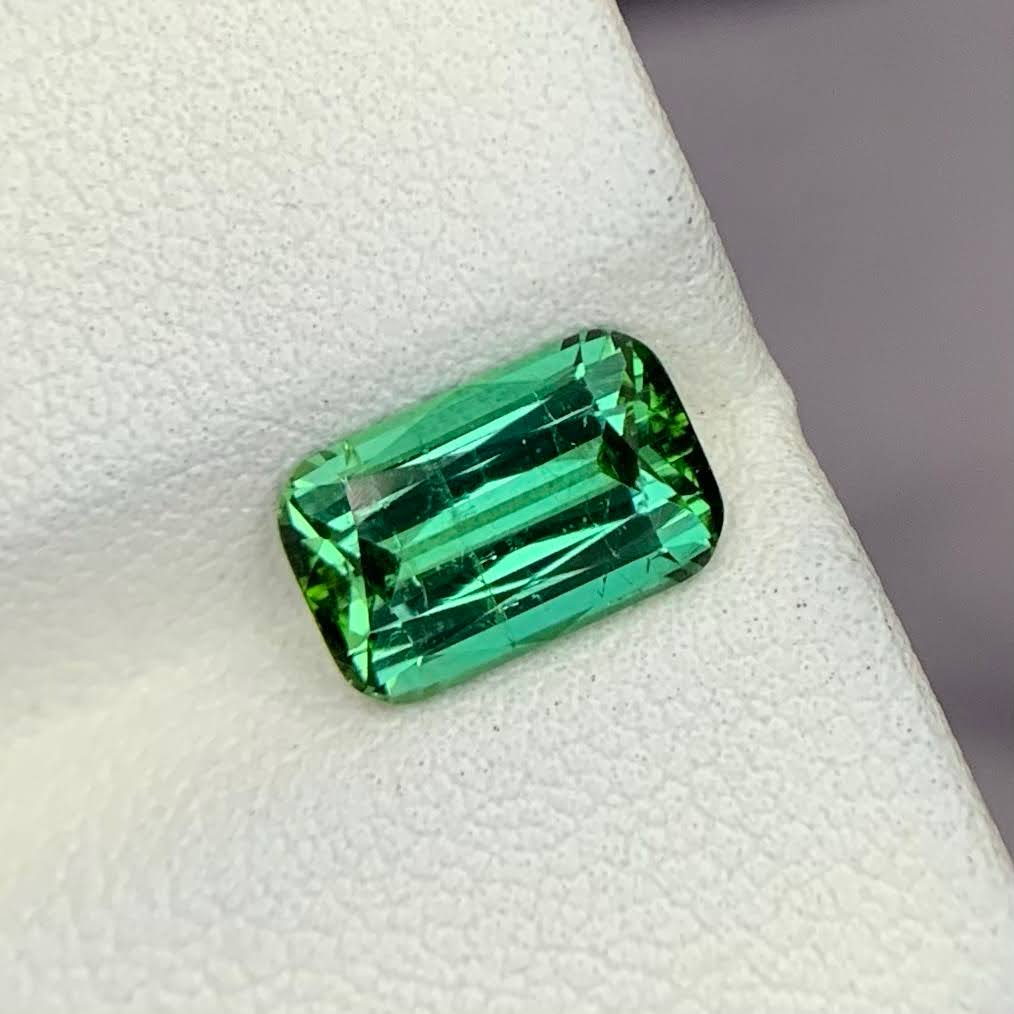 Natural Bluish Green Tourmaline 2.52 Ct Long Cushion Loose Gemstone | Afghanistan Tourmaline | Untreated Fine Jewelry Gem