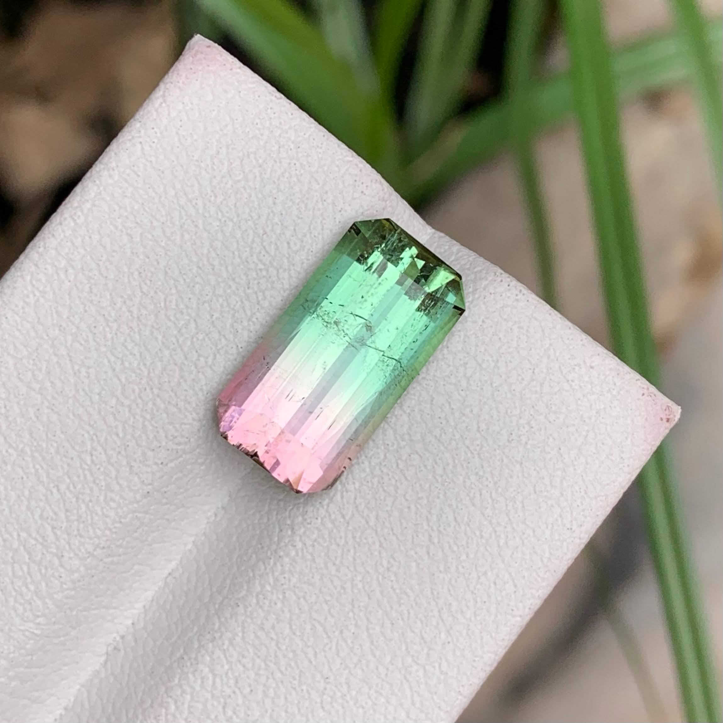 Natural Bi-Colour Tourmaline 5.49 Ct Loose Gemstone | VSI Afghanistan Tourmaline | Untreated Collector Fine Jewelry Gem