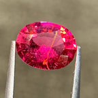 Natural Rubellite Tourmaline 1.57 Ct Oval Faceted Loose Gemstone | Afghanistan Pink Red Tourmaline | Untreated Collector Gem